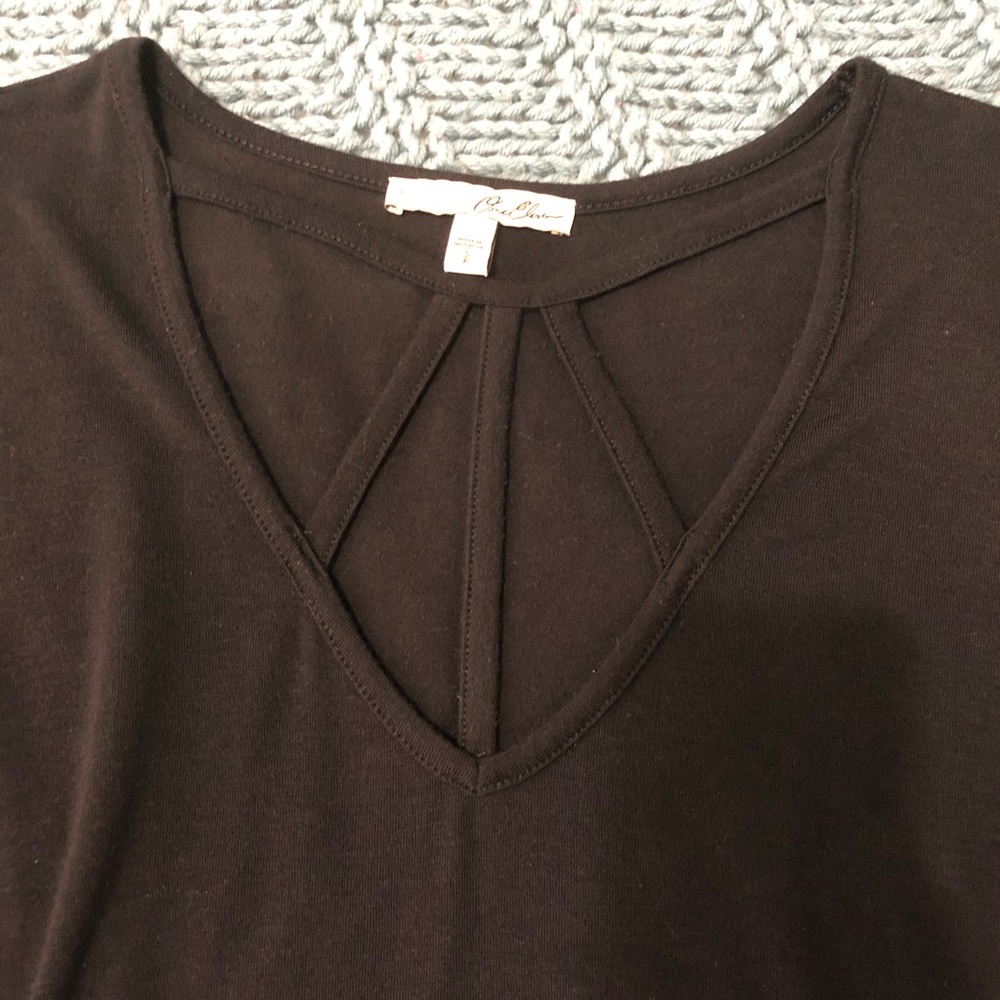 Express OneEleven Cage Front Dolman Top